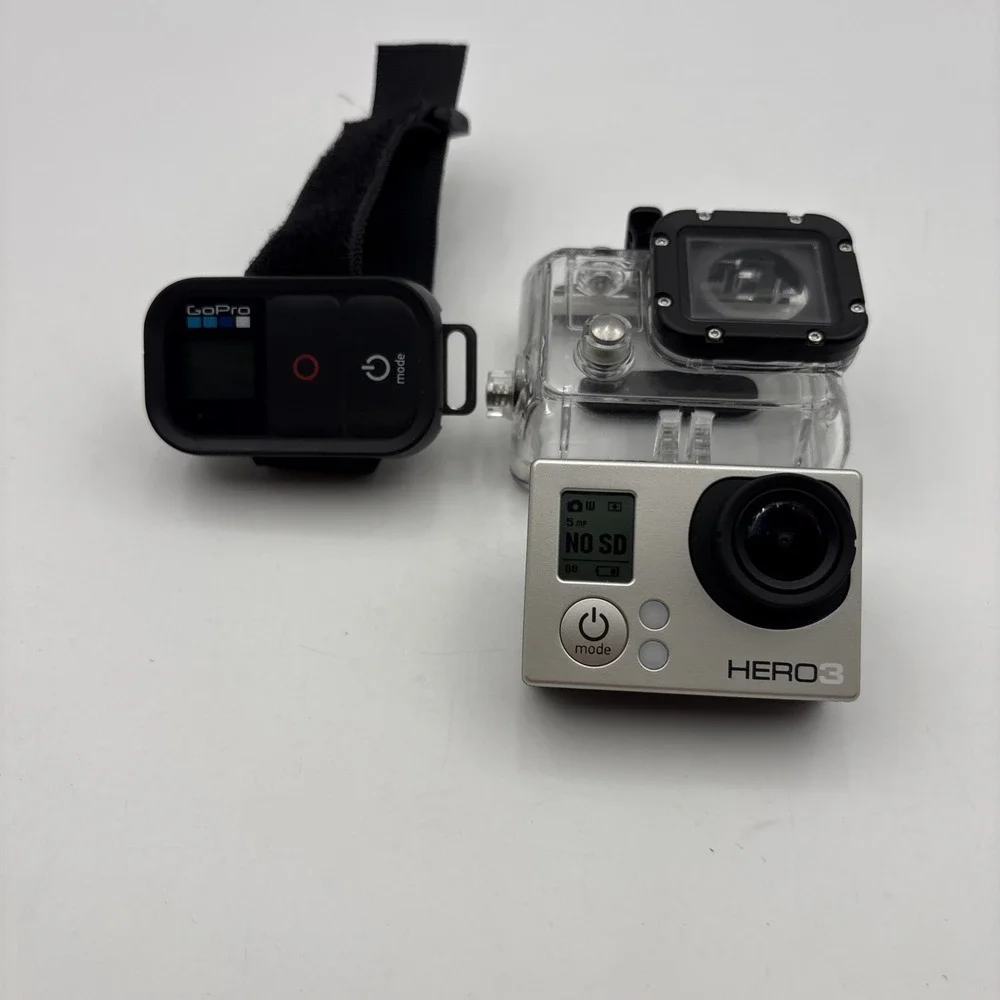 GoPro Hero 3 Silver Camera W/ Extras Remote And Water Case